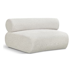 Meridian Furniture Bale Cream Chenille Fabric Modular Armless Chair