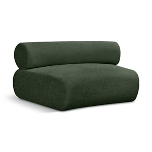 Meridian Furniture Bale Green Chenille Fabric Modular Armless Chair