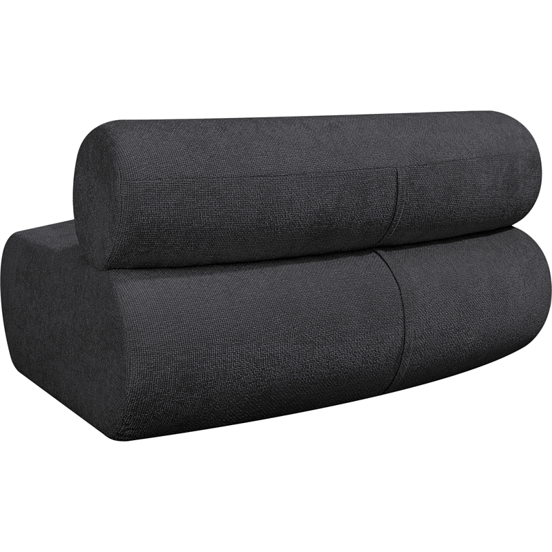 Meridian Furniture Bale Grey Chenille Fabric Modular Armless Chair