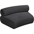 Meridian Furniture Bale Grey Chenille Fabric Modular Armless Chair