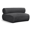 Meridian Furniture Bale Grey Chenille Fabric Modular Armless Chair