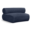 Meridian Furniture Bale Navy Chenille Fabric Modular Armless Chair
