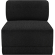 Meridian Furniture Ollie Black Boucle Fabric Armless