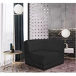 Meridian Furniture Ollie Black Boucle Fabric Corner
