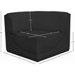 Meridian Furniture Ollie Black Boucle Fabric Corner