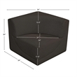 Meridian Furniture Ollie Brown Boucle Fabric Corner