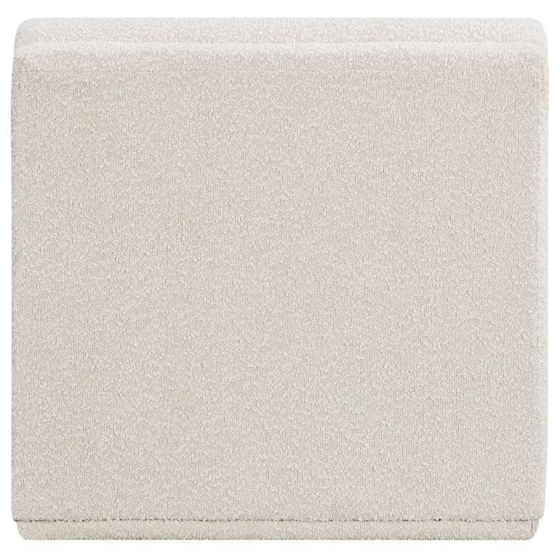 Meridian Furniture Ollie Cream Boucle Fabric Armless