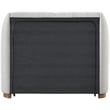 Meridian Furniture Jardin Cream Boucle Fabric Twin Bed