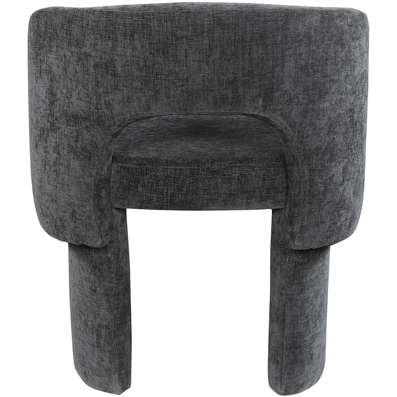 Meridian Furniture Emmet Black Chenille Fabric Dining Chair / Accent Chair