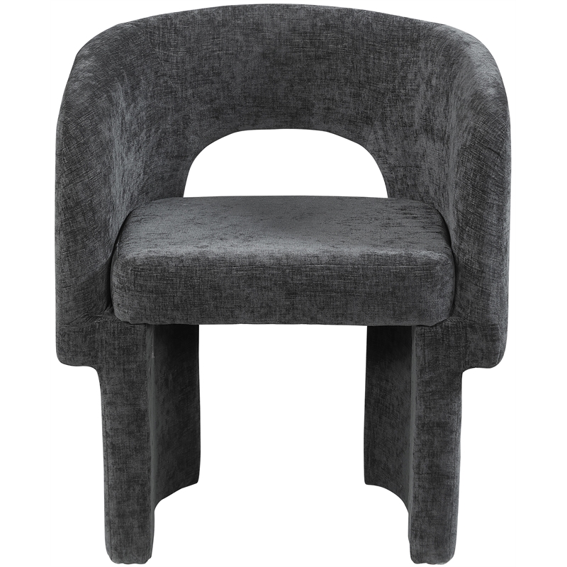Meridian Furniture Emmet Black Chenille Fabric Dining Chair / Accent Chair