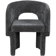 Meridian Furniture Emmet Black Chenille Fabric Dining Chair / Accent Chair