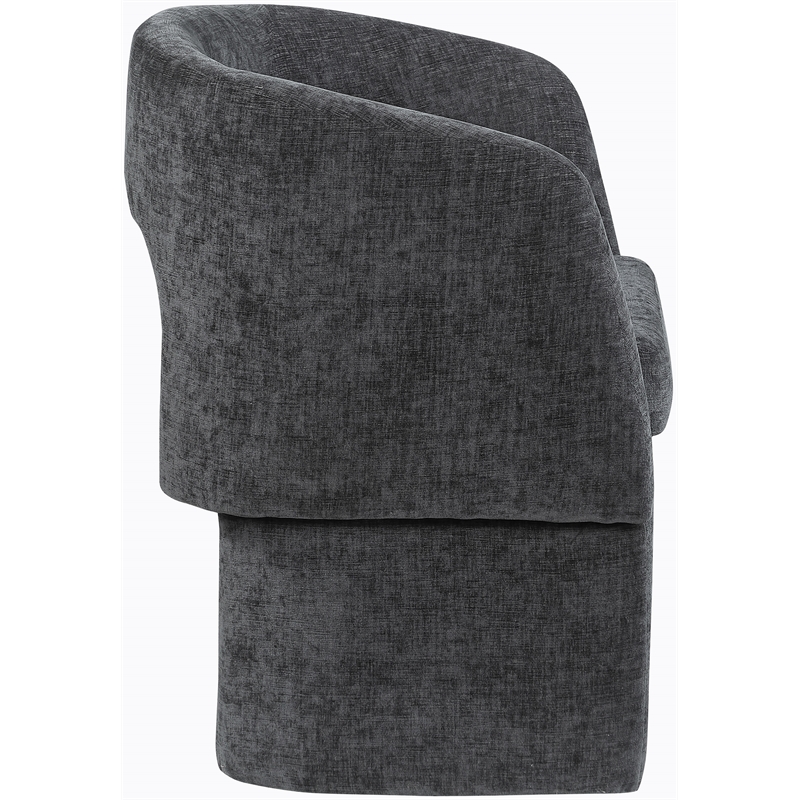 Meridian Furniture Emmet Black Chenille Fabric Dining Chair / Accent Chair