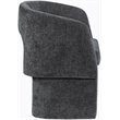 Meridian Furniture Emmet Black Chenille Fabric Dining Chair / Accent Chair