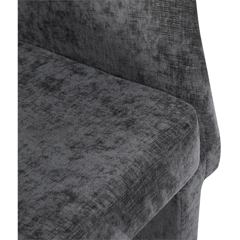 Meridian Furniture Emmet Black Chenille Fabric Dining Chair / Accent Chair