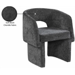 Meridian Furniture Emmet Black Chenille Fabric Dining Chair / Accent Chair