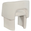 Meridian Furniture Emmet Cream Chenille Fabric Dining Chair / Accent Chair