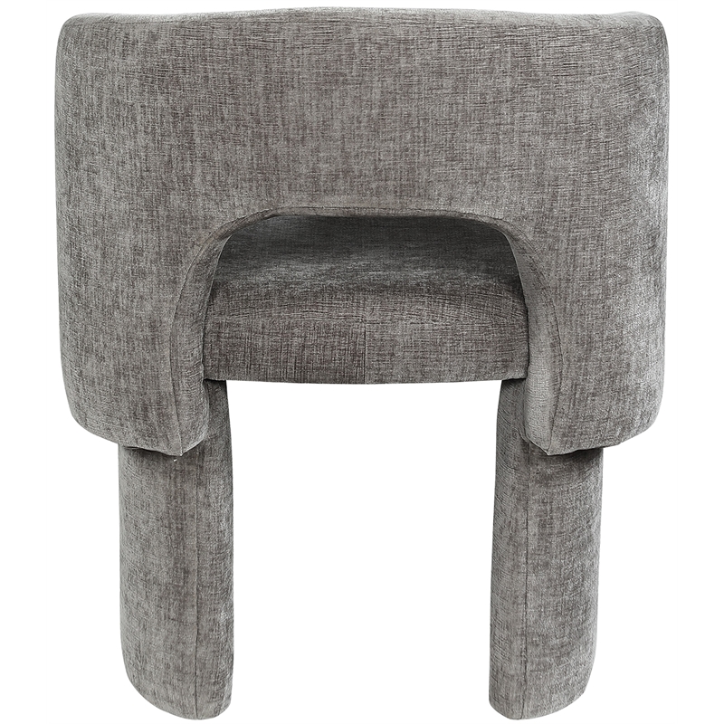 Meridian Furniture Emmet Grey Chenille Fabric Dining Chair / Accent Chair