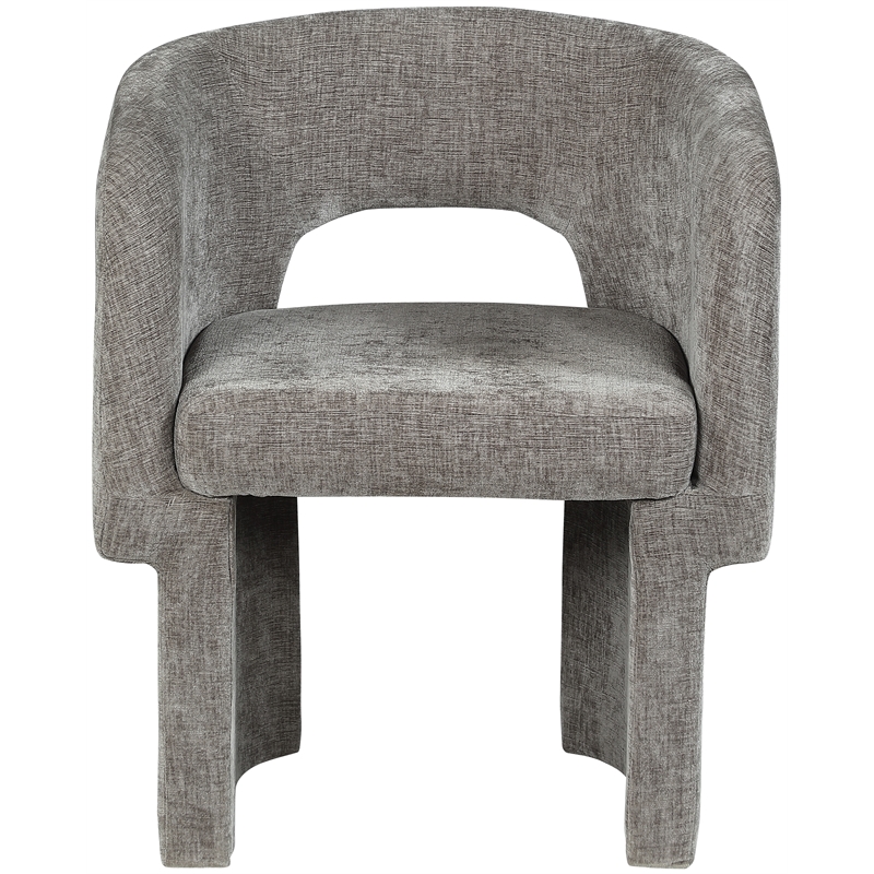 Meridian Furniture Emmet Grey Chenille Fabric Dining Chair / Accent Chair
