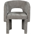 Meridian Furniture Emmet Grey Chenille Fabric Dining Chair / Accent Chair