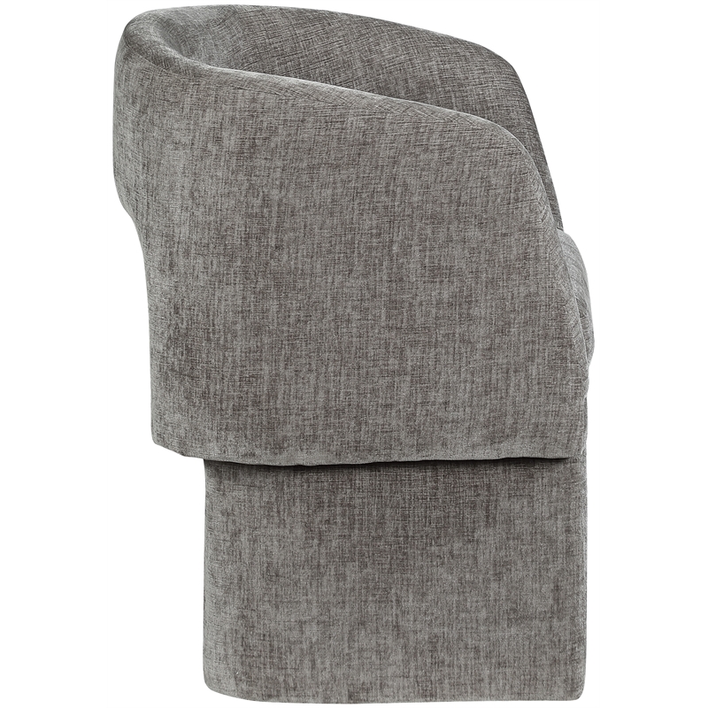 Meridian Furniture Emmet Grey Chenille Fabric Dining Chair / Accent Chair