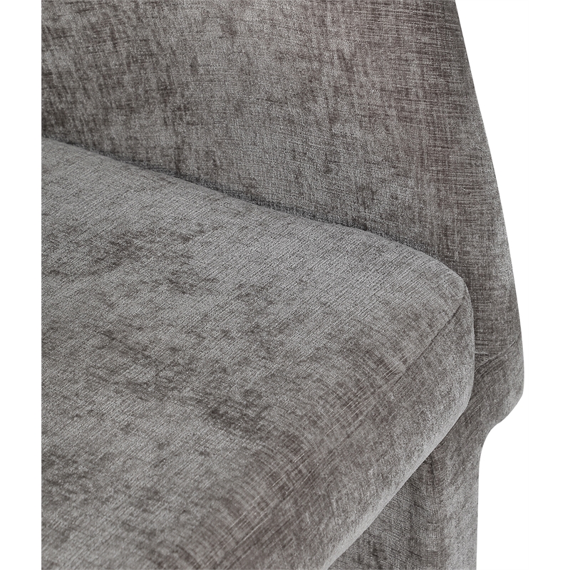 Meridian Furniture Emmet Grey Chenille Fabric Dining Chair / Accent Chair