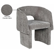 Meridian Furniture Emmet Grey Chenille Fabric Dining Chair / Accent Chair