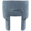 Meridian Furniture Emmet Light Blue Chenille Fabric Dining Chair / Accent Chair