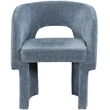 Meridian Furniture Emmet Light Blue Chenille Fabric Dining Chair / Accent Chair