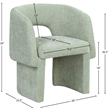 Meridian Furniture Emmet Mint Chenille Fabric Dining Chair / Accent Chair