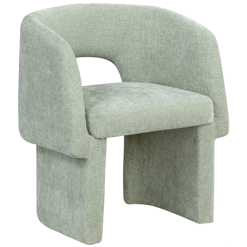 Meridian Furniture Emmet Mint Chenille Fabric Dining Chair / Accent Chair