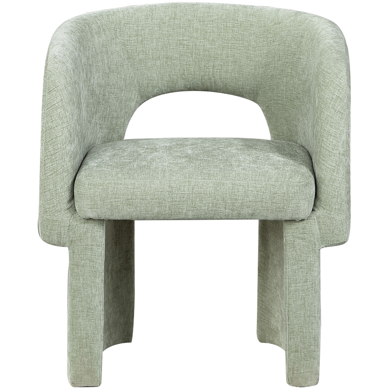 Meridian Furniture Emmet Mint Chenille Fabric Dining Chair / Accent Chair