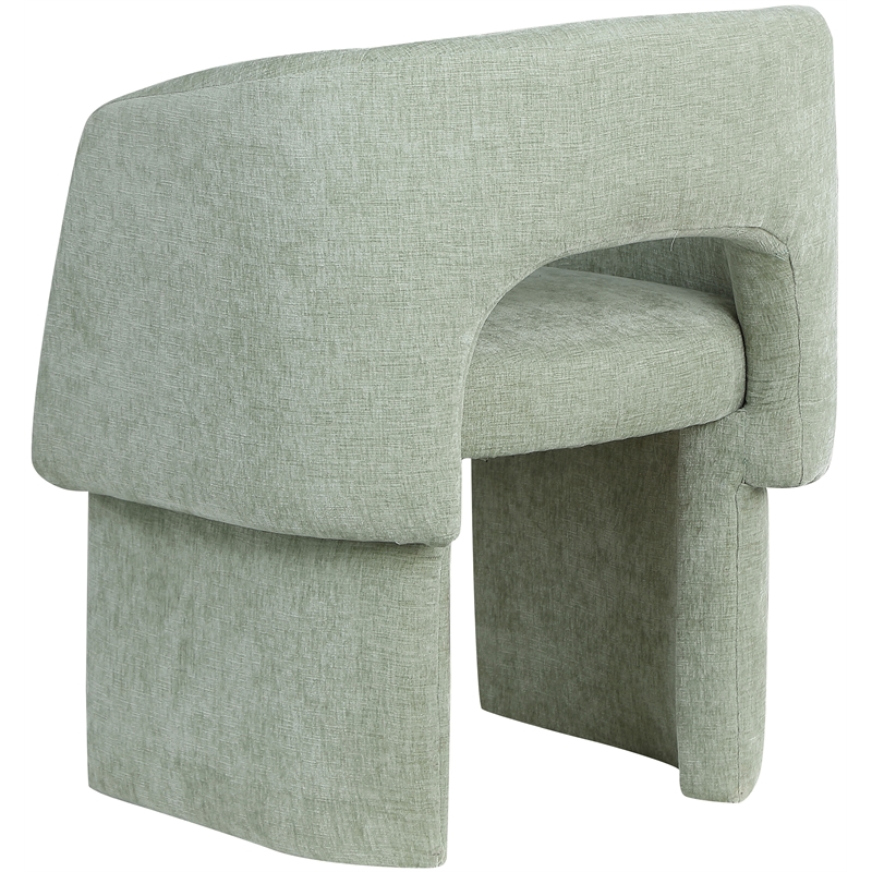 Meridian Furniture Emmet Mint Chenille Fabric Dining Chair / Accent Chair