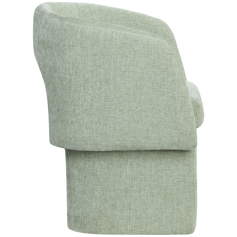 Meridian Furniture Emmet Mint Chenille Fabric Dining Chair / Accent Chair