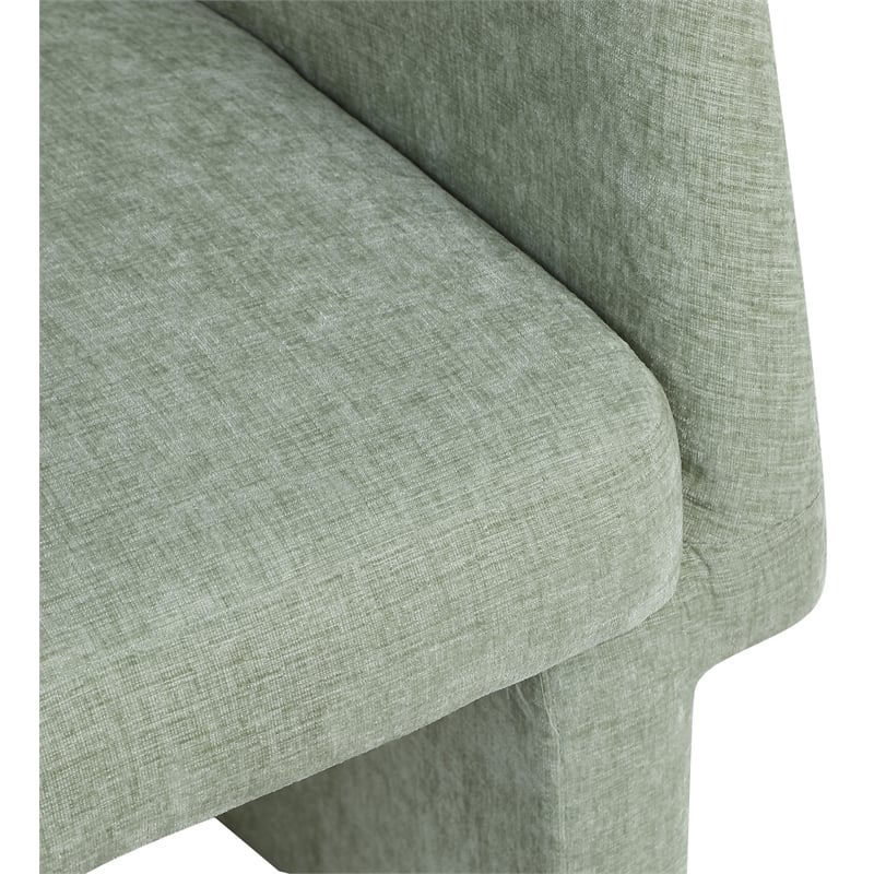 Meridian Furniture Emmet Mint Chenille Fabric Dining Chair / Accent Chair