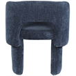 Meridian Furniture Emmet Navy Chenille Fabric Dining Chair / Accent Chair
