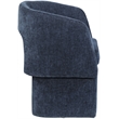 Meridian Furniture Emmet Navy Chenille Fabric Dining Chair / Accent Chair
