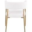 Meridian Furniture Creston Cream Durable Linen Textured Fabric Dining Chair