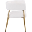 Meridian Furniture Creston Cream Durable Linen Textured Fabric Dining Chair