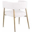 Meridian Furniture Creston Cream Durable Linen Textured Fabric Dining Chair