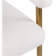Meridian Furniture Creston Cream Durable Linen Textured Fabric Dining Chair