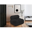 Meridian Furniture Ames Black Boucle Fabric Armless