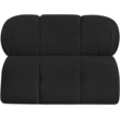 Meridian Furniture Ames Black Boucle Fabric Armless