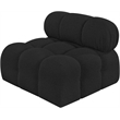 Meridian Furniture Ames Black Boucle Fabric Armless