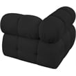 Meridian Furniture Ames Black Boucle Fabric Corner
