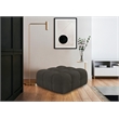 Meridian Furniture Ames Brown Boucle Fabric Ottoman