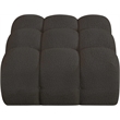 Meridian Furniture Ames Brown Boucle Fabric Ottoman