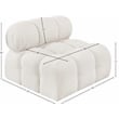 Meridian Furniture Ames Cream Boucle Fabric Armless