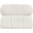 Meridian Furniture Ames Cream Boucle Fabric Armless