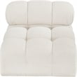 Meridian Furniture Ames Cream Boucle Fabric Armless