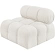 Meridian Furniture Ames Cream Boucle Fabric Armless